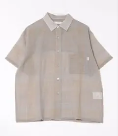 【美品サイズ1】jieda チェックシャツ　ショートスリーブ　ウールシャツのサムネイル