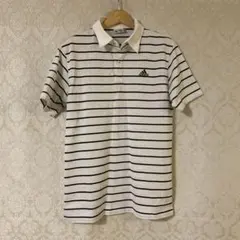 ゴルフ用adidas ストライプ ポロシャツ Mサイズ