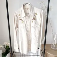 ウエスタンシャツ　刺繍入　長袖