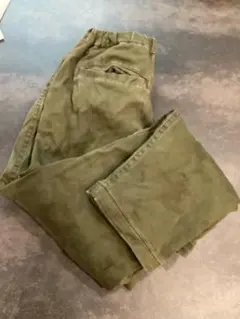 ユニクロ/キッズ/130/深緑/迷彩/裏起毛/