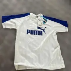 PUMA プーマ Tシャツ 半袖 140 ホワイト ブルー サッカー フットサル