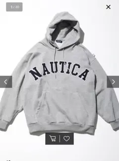 NAUTICA グレー フード付きパーカー