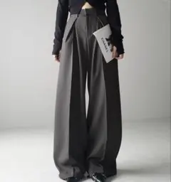 ダブルタックヘビーワイドスラックスパンツ