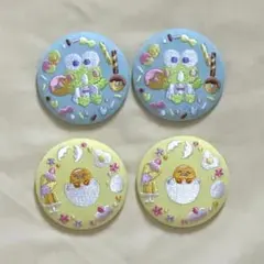 サンリオ　刺繍缶バッジ　けろっぴ　ぐでたま