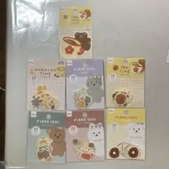 ダイソー ☆ フレークシール Sweet Animals 　7点セット