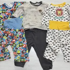多色キャラクター柄ベビーパジャマセット