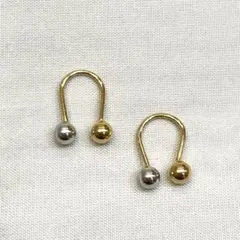 美品 K18WG K18 ダイヤモンド イヤーカフ ペア