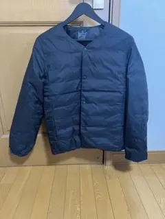 無印良品　軽量ダウンポケッタブルノーカラージャケット M 黒