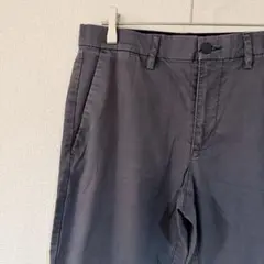 ボトムス テーパード 無地 30x34 濃灰 綿 ナイロン 普段着 通勤のサムネイル