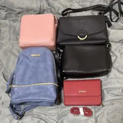 しまむら GU ショルダーバック リュック ５点 合成皮革 多収納