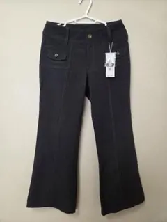 ダークグレー フレアパンツ