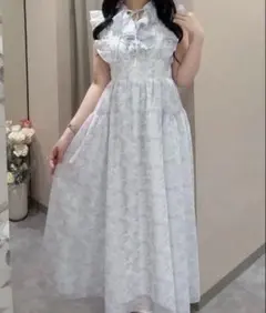 evelyn 花柄レースロングワンピース - メルカリ