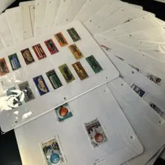 G*n様 外国切手　乗り物切手等　紙に貼り付き切手　いろいろおまとめ