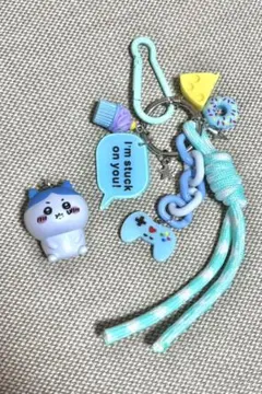 【2点セット】ハチワレフィギュア&じゃらじゃらキーホルダー