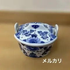 希少・初期刻印】ロイヤルドルトン フローブルー 蓋付き小物入れ