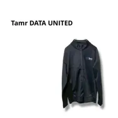 【Tamr data united】パーカー　長袖　ジャージ　ロゴ　黒