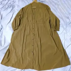 【洗える 大きいサイズ 現行】marjour ノーカラー ロング ワンピースのサムネイル