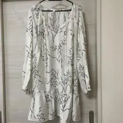 H&M ボタニカル柄 チュニックワンピース XLのサムネイル