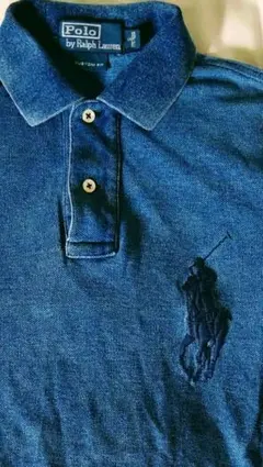 ポロラルフローレン インディゴ染め ポロシャツ カスタムフィット Ｓ