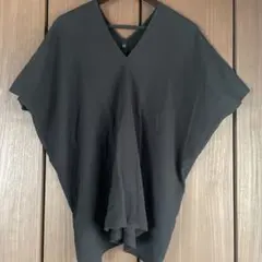 【着用少なめ】無印良品　高島ちぢみ　プルオーバー　黒ブラック　男女兼用　MーXL