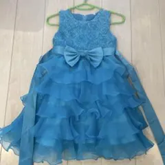 水色フリルドレス 130cm