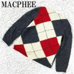 MACPHEE マカフィー アーガイルニット グレー B2709のサムネイル