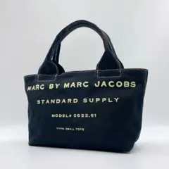 MARC JACOBS キャンバス トートバッグ ロゴ ブラック f761