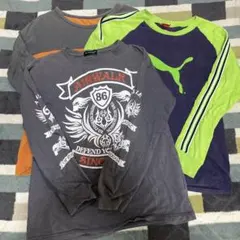 週末値下げ　PUMA ネイビー/グリーン 他　長袖Tシャツ セット
