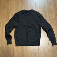 ユニクロ　UNIQLO カシミアニット　黒 クルーネック 長袖ニットセーター
