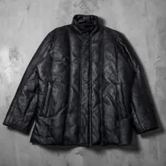 美品✨ クリスチャンモード ダウンジャケット 羊革 黒 L 本革 ラムレザーのサムネイル