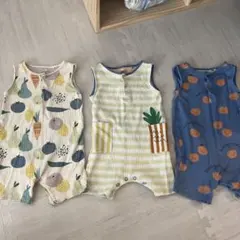 カラフルロンパース3点セット