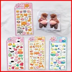 ぷにぷにシール おにぎり 柴犬 シマエナガ 2種 肉球 立体スクイーズ