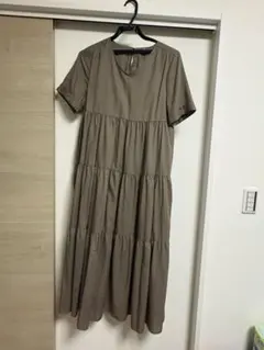 ★最終値下げ★PLST 半袖ティアードワンピース Sサイズ ブラウン