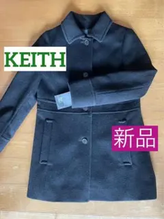 新品KEITHブラックウールコートのサムネイル