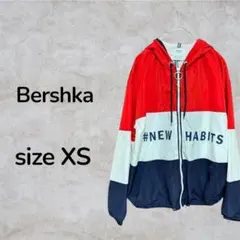 Bershka パーカー　フード付き　アウター　ジャケット　ジップトップス　古着