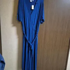 GAP ネイビー オールインワンウエストリボン付き