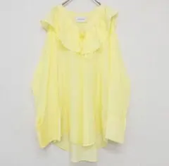 AEWEN MATOPH イウエンマトフ フレンチスリーブ ブラウス イエロー 