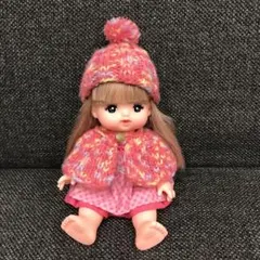 メルちゃん ニット 帽子 ケープ ポンチョ 人形 服 着せ替え ひいばあ作‼︎