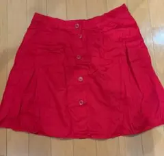 agnes b. PARIS レッド フレアスカート 38のサムネイル