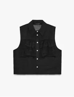 ZARA フリル付きセミシースルートップス