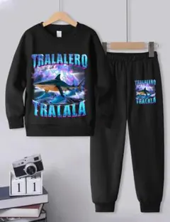 お値下げ‼️イタリアンブレインロッド　裏起毛セットアップ　黒　100cm