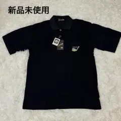新品❤️AUCKLANDメンズゴルフ刺繍ポロシャツ黒Lサイズ