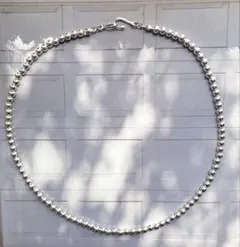 import handmade silver ball necklace 4㎜のサムネイル