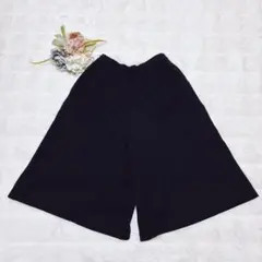 ef-de ネイビー キュロット ウール100% ガウチョパンツ Mのサムネイル