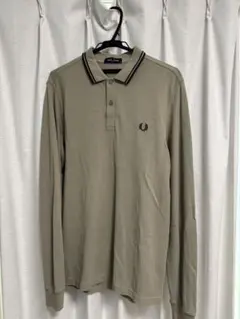FRED PERRY ベージュ 長袖ポロシャツ M m3636