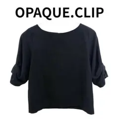OPAQUE.CLIP とろみ素材 七分袖 ブラウス タック袖 きれいめ