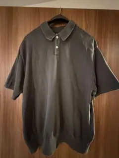 別注【Yonetomi NEW BASIC】ショートスリーブニットポロシャツ L