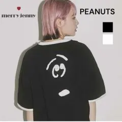 【美品】 メリージェニー PEANUTS Tシャツ 黒 スヌーピー 半袖 コラボのサムネイル