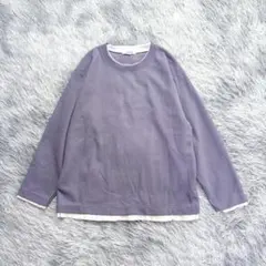 【GLOBAL WORK】ロングTシャツ カットソー クルーネック レイヤード