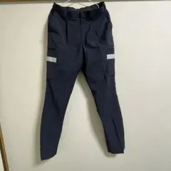 新品　メンズ　作業用パンツ　ネイビー カーゴパンツ 反射ストライプ付き　Lサイズのサムネイル